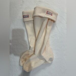 Hunter Cream Tall rainboot Socks - Women’s Large